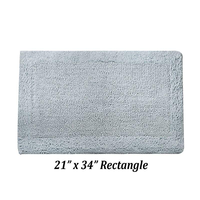 Better Trends Edge 100% Cotton Tufted Reversible Bath Rug 21" x 34" Rectangle - Blue