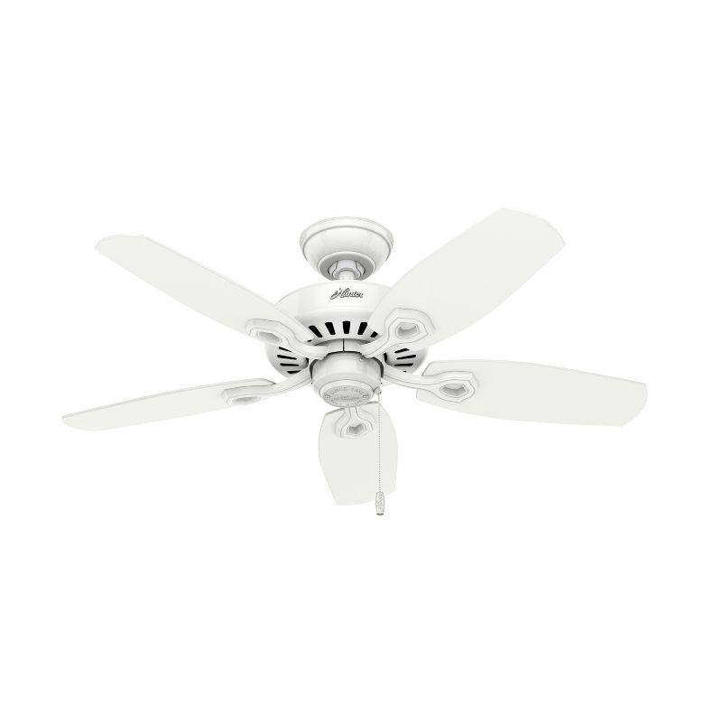 42" Snow White Low Profile Ceiling Fan with Light Kit