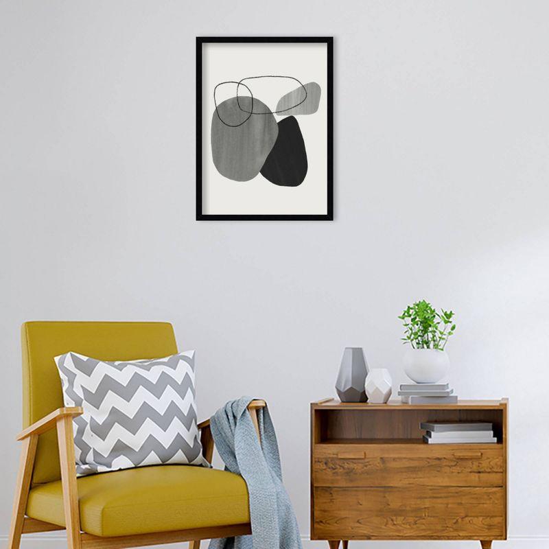 19" x 25" Abstract Rocks by Teju Reval Wood Framed Wall Art Print - Amanti Art: Modern Lithograph, Hardwood Frame