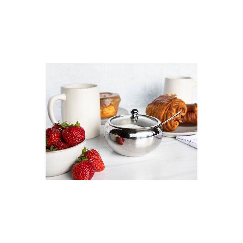 Kook Large Stainless Steel Sugar Bowl, 16 oz