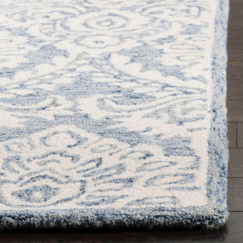 Blossom BLM106 Hand Tufted Indoor Runner Rug - Blue/Ivory - 2'3"x6' - Safavieh