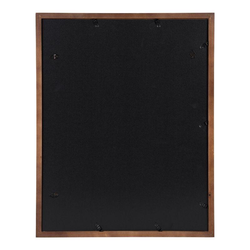 DesignOvation Gallery Rectangle Wood Wall Frame, 14x18 matted to 11x14, Walnut Brown