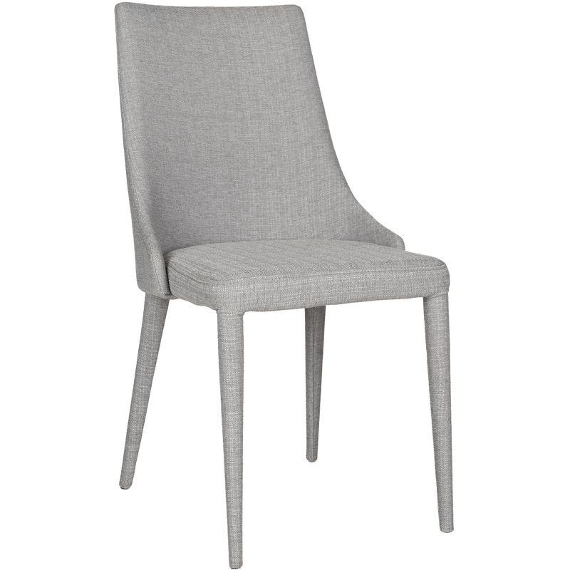 Summerset 19" H Leather Side Chair (Set of 2) - FOX2014 - Grey - Safavieh Couture