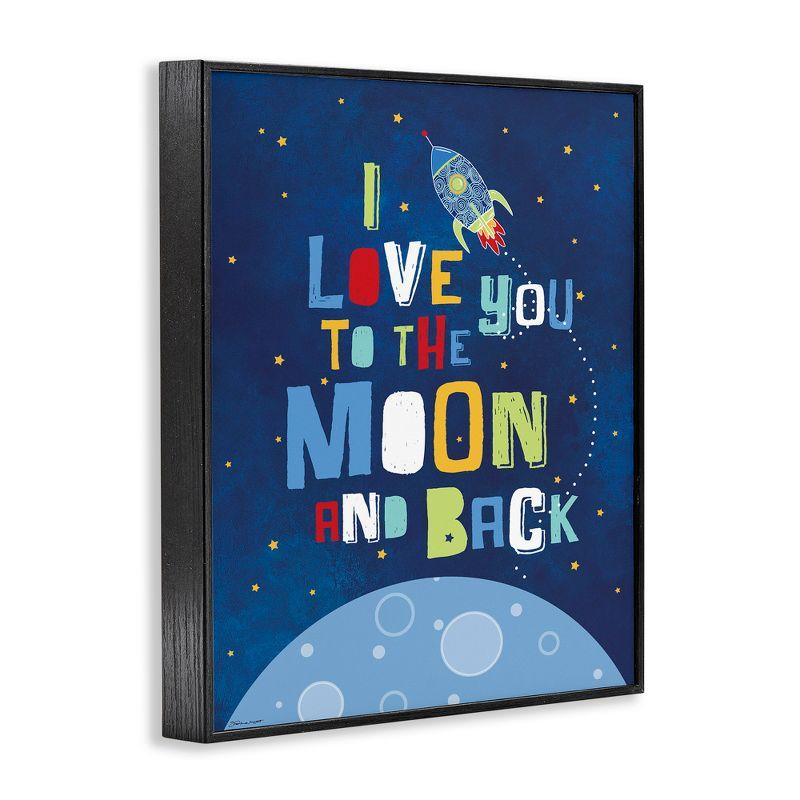 Stupell Industries Moon & Back with Rocket Ship, 11" x 14"