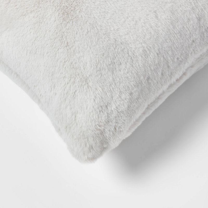 Faux Rabbit Fur Throw Pillow - Threshold™