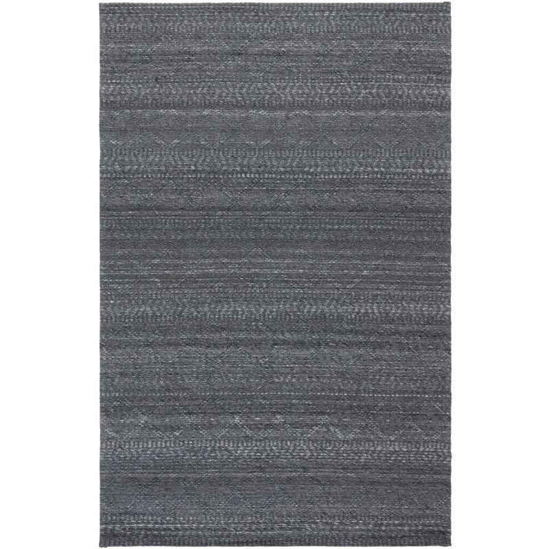 Gray Flat Woven Handmade Wool Area Rug 4' x 6'