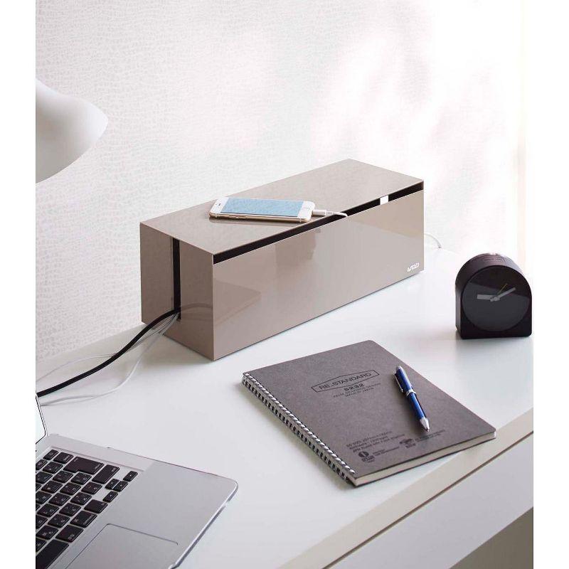 Yamazaki Home Yamazaki Home Cable Box - Outlet Cord Storage Organizer, Cover Protector, Anti-Slip Rubber Feet