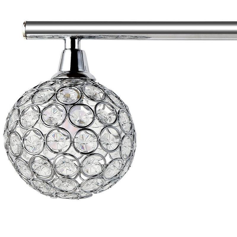 JONATHAN Y Maeve 23" 3-Light Iron/Glass Contemporary Glam LED Vanity Light, Chrome
