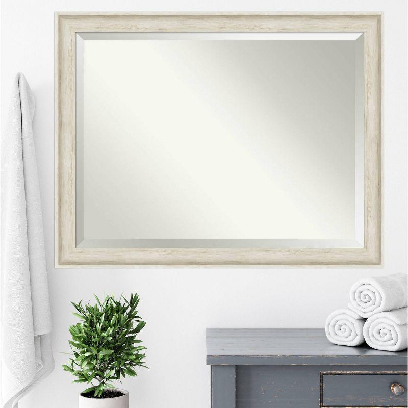 Regal Framed Bathroom Vanity Wall Mirror Birch Cream - Amanti Art