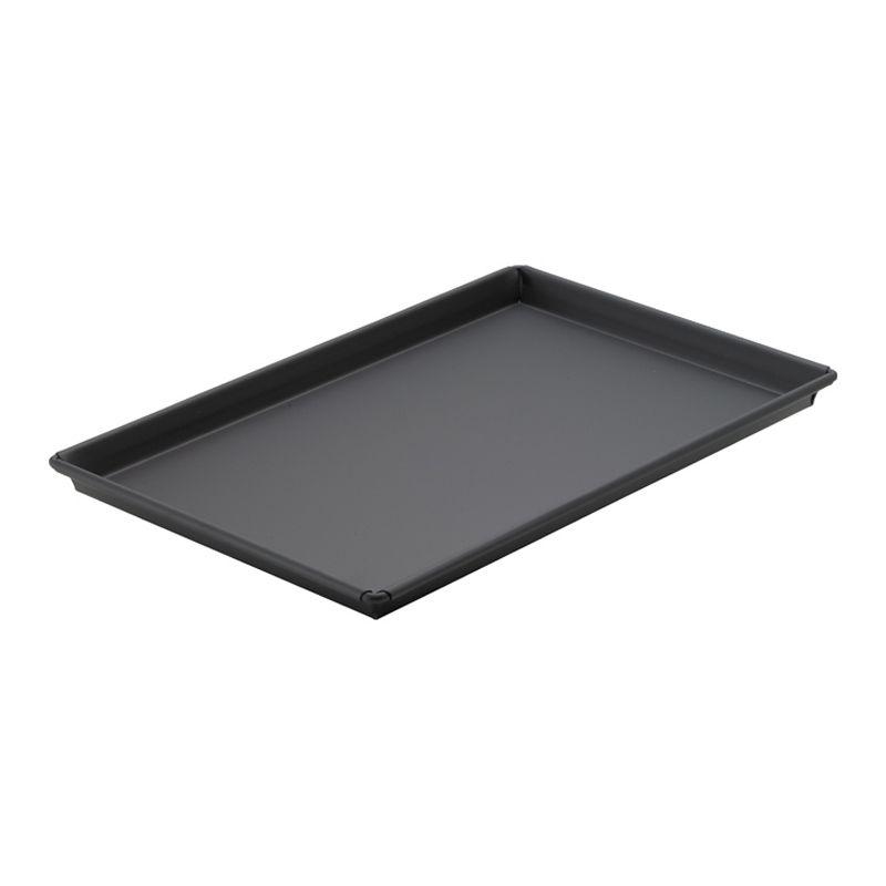 12" x 18" Black Cold-Rolled Steel Sicilian Pizza Pan