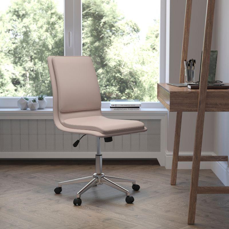 Flash Furniture Mid-Back Armless Office Task Chair with Metal 5-Star Base