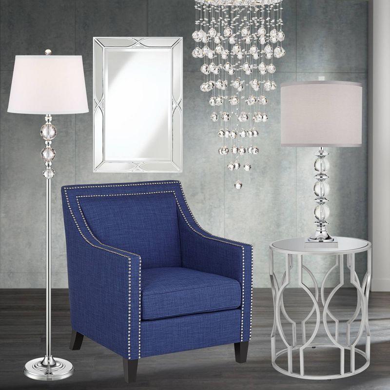 Vienna Full Spectrum Aida Chrome Chandelier Lighting 18" Wide Modern Pouring Crystal Glass Globes 7-Light Fixture for Dining Room House Kitchen Island