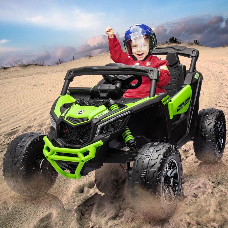 12V Ride on UTV Car, Licensed Can-Am Electric Off-Road UTV Car, Kids Truck Remote Control, Large Seat, Ride on Toy for Kids