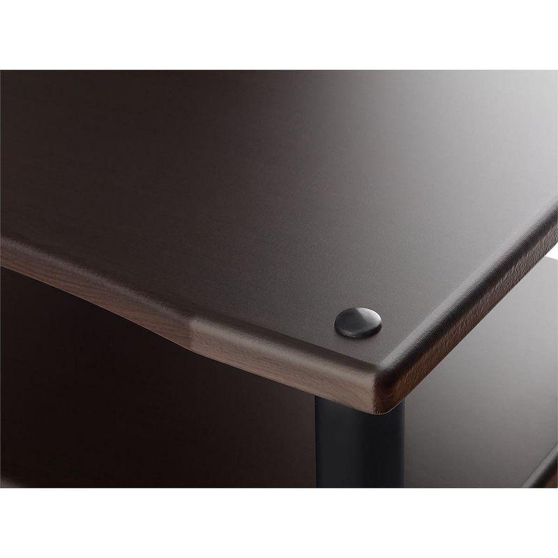 Monolith 4 Tier Audio Stand XL - Espresso, Open Air Design, Each Shelf Supports Up to 75 lbs., Perfect Way to Organize AV Components