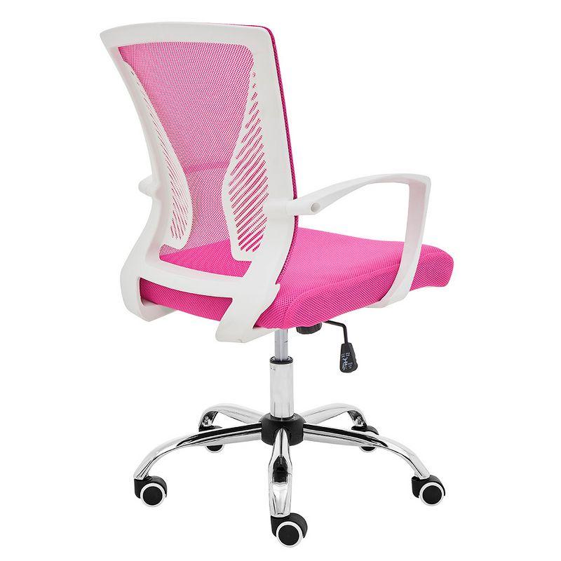 Modern Home Zuna Mid-Back Office Chair - White/Pink
