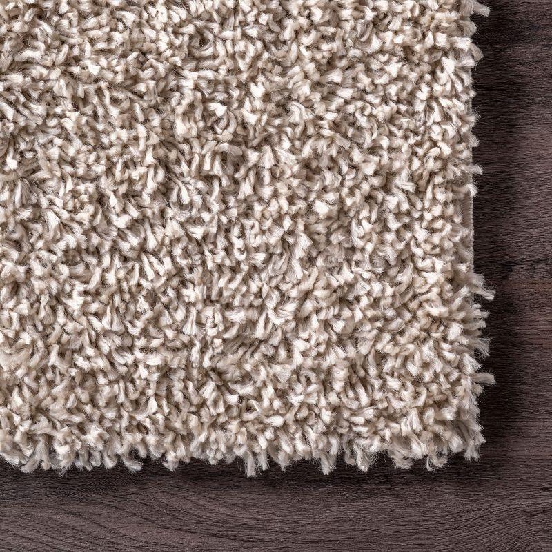 Nuloom Kara Solid 9x12 Shag Indoor Area Rug for Living Room Bedroom Dining Room Nursery, Beige