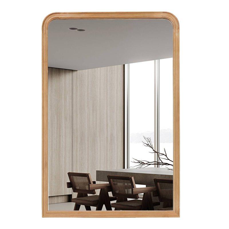 WallBeyond 20"x30" Farm Wall Mirror-C Natural Wood