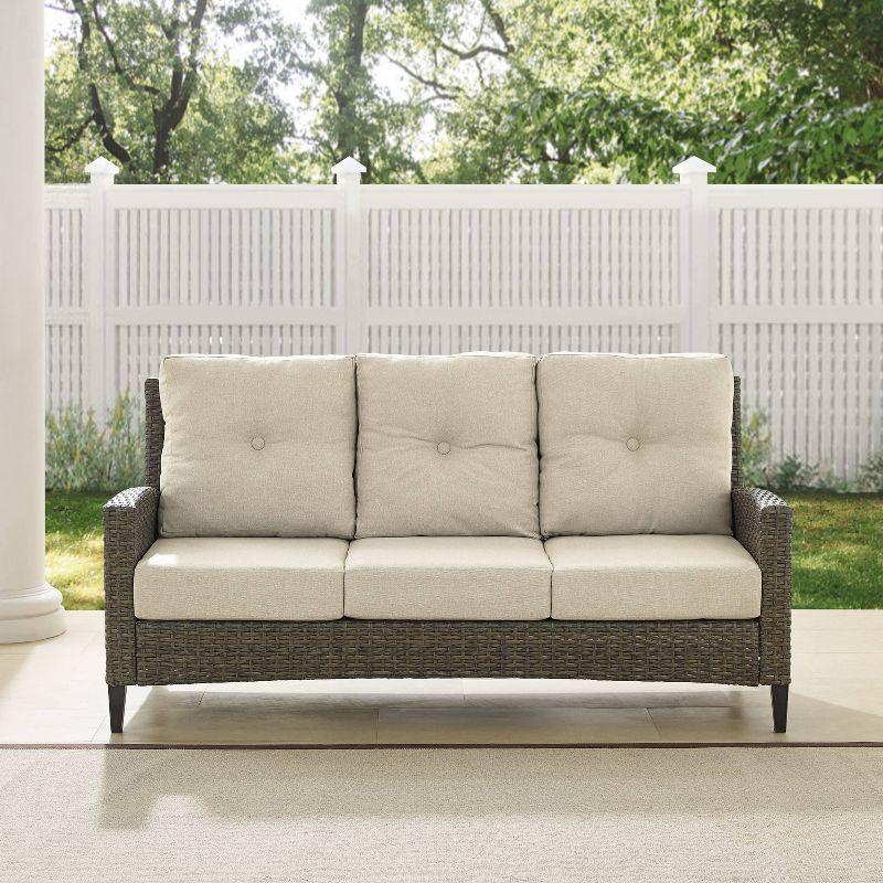 Rockport 77.13'' Polyethylene (PE) Wicker Outdoor Patio Sofa
