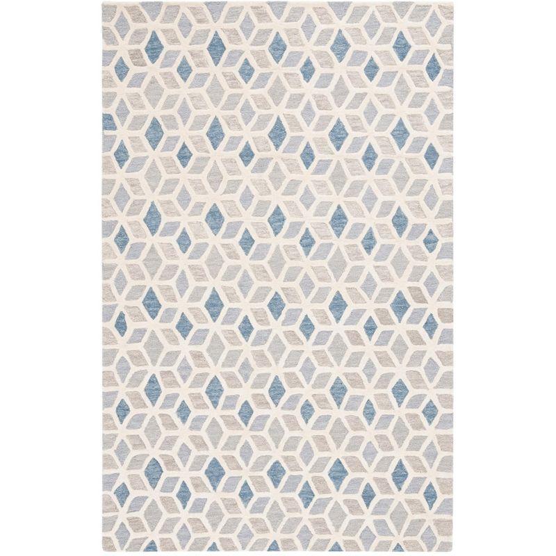 Safavieh Ebony Hand Tufted 80% Wool And 20% Cotton Geometric Rug