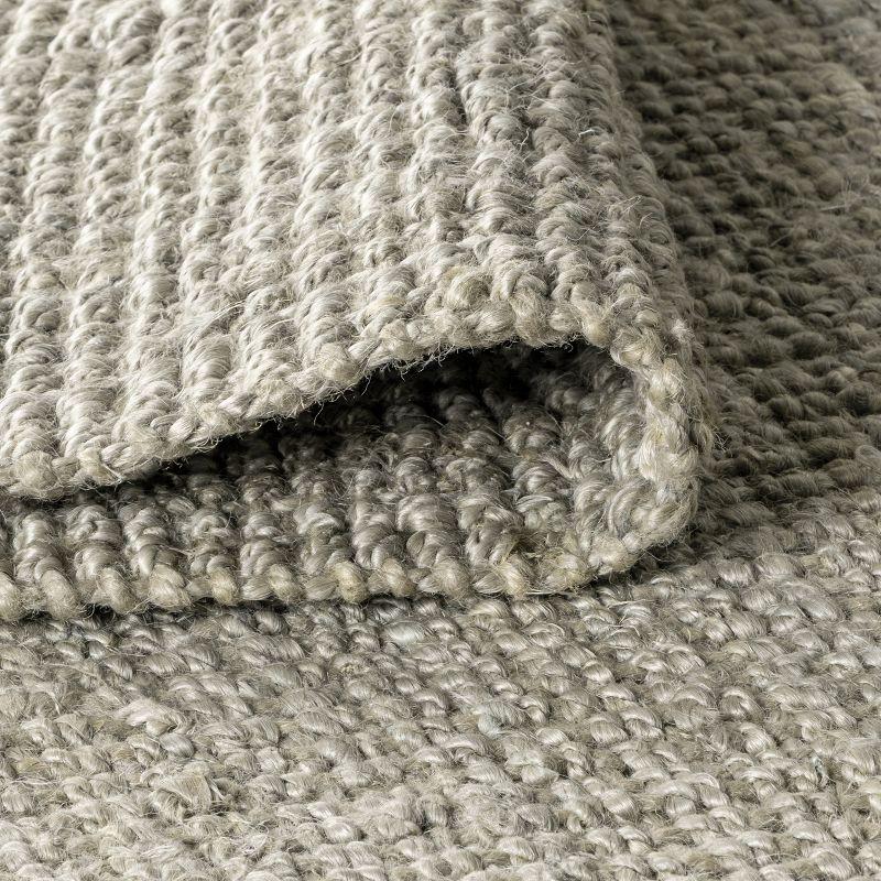3'x5' Pata Hand Woven Chunky Jute Area Rug, Gray - JONATHAN Y