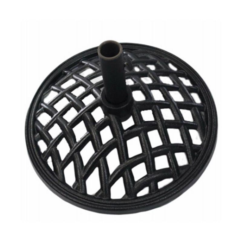 Black Cast Iron 19-Inch Round Umbrella Base