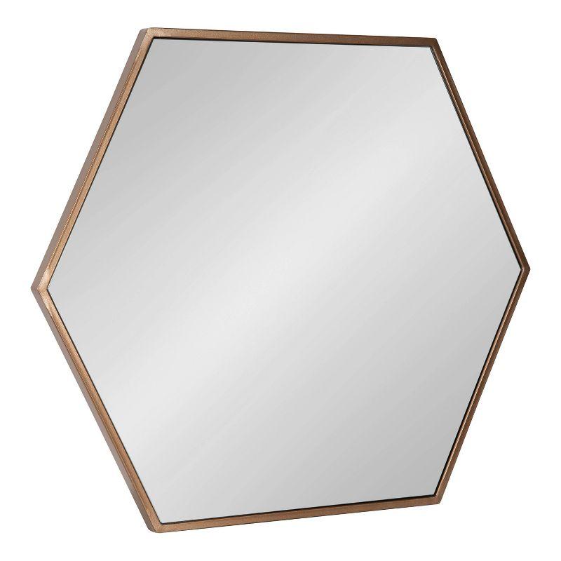 McNeer 22" x 25" Hexagon Bronze Vanity Wall Mirror