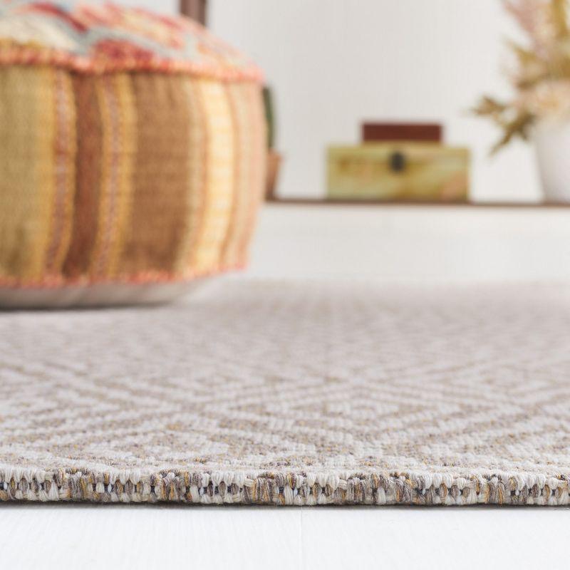 Martha Stewart Rugs Martha Stewart Cotton Geometric Rug in Taupe