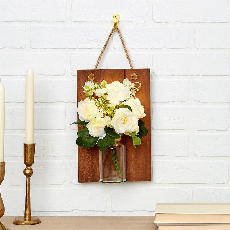 The Lakeside Collection Floral Wall Sconces - White Flowers