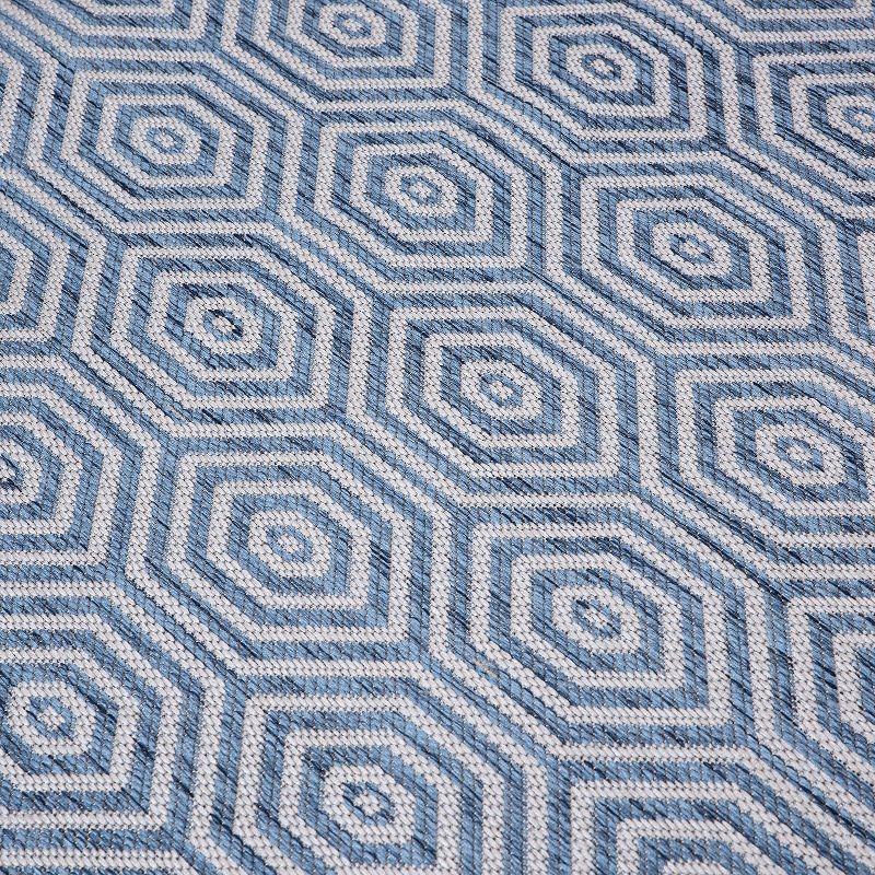 World Rug Gallery Modern Geometric Textured Flat Weave Indoor/Outdoor Area Rug