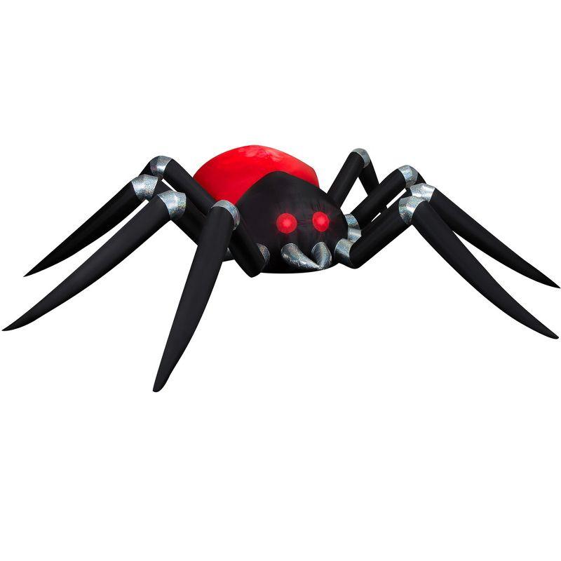 Gemmy Industries Gemmy Industries 14.5 Foot Black and Red Spider Fire and Ice Projection Light Up Halloween Inflatable Lawn Decoration