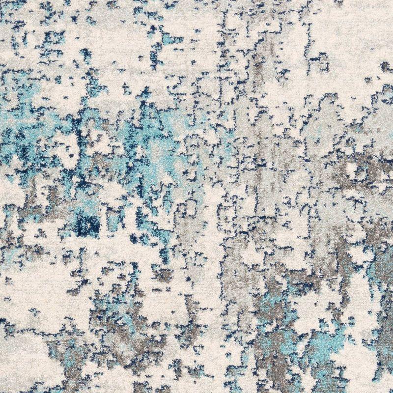 Livabliss 9'x12' High Plains Modern Rug Blue: Stain & Fade-Resistant, Medium Pile, Indoor, Abstract Pattern