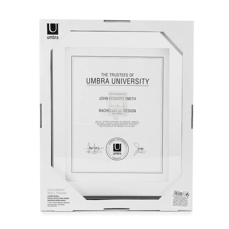 8.5" x 11" Matted to 11" x 14" Document Frame Black - Umbra