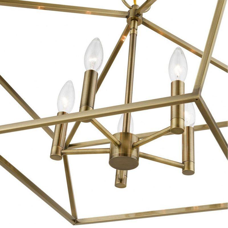 Livex Lighting Devone 5 - Light Chandelier in  Antique Brass