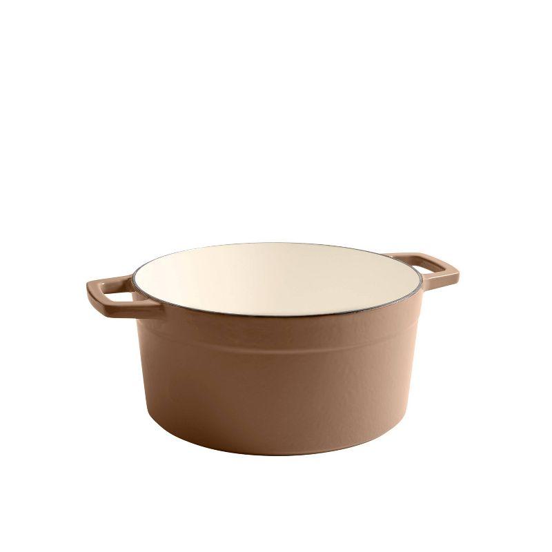 Martha Stewart 5qt Enameled Cast Iron Dutch Oven with Lid Ganache