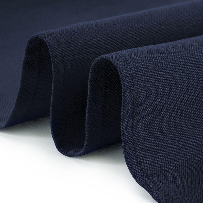 Lann's Linens Polyester Fabric Tablecloth for Wedding, Banquet, Restaurant - 70 x 120 Inch Rectangular - Navy Blue