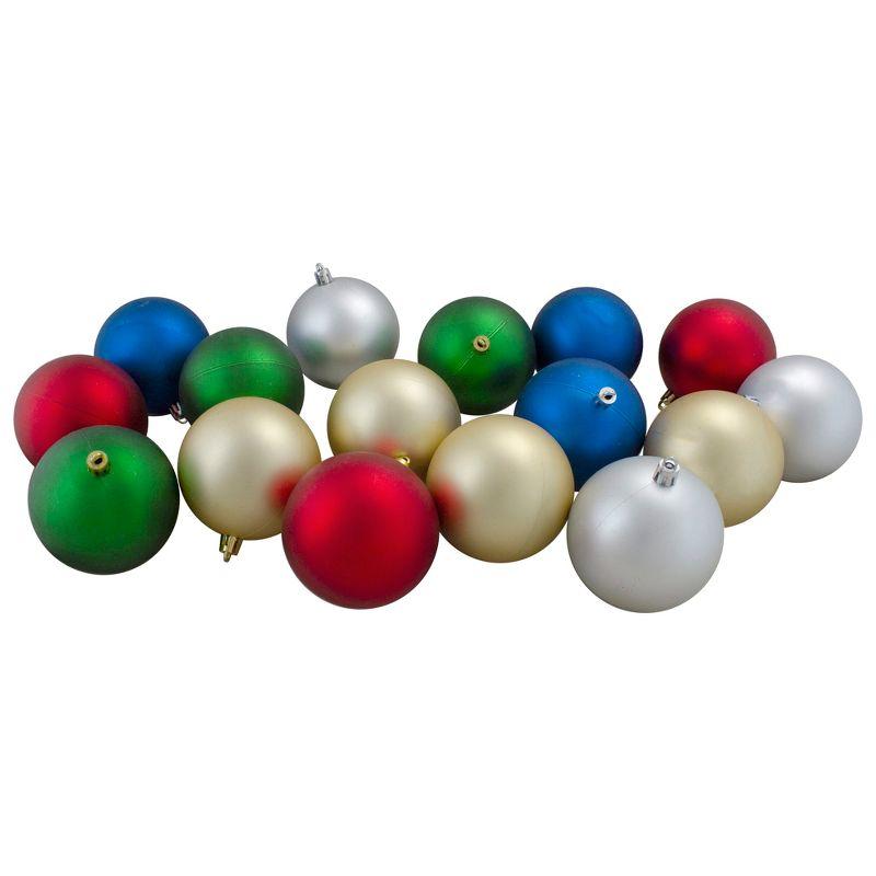 Northlight 60ct Shatterproof Shiny and Matte Christmas Ball Ornament Set 2.5" - Red/Green