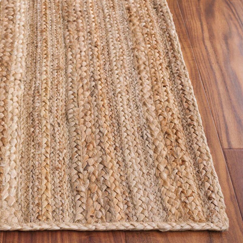 Handwoven Natural Stripe Jute Runner Rug, 2'3" X 8', Non-Slip