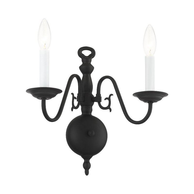 Livex Lighting Williamsburgh 2 - Light Wall Light in  Black