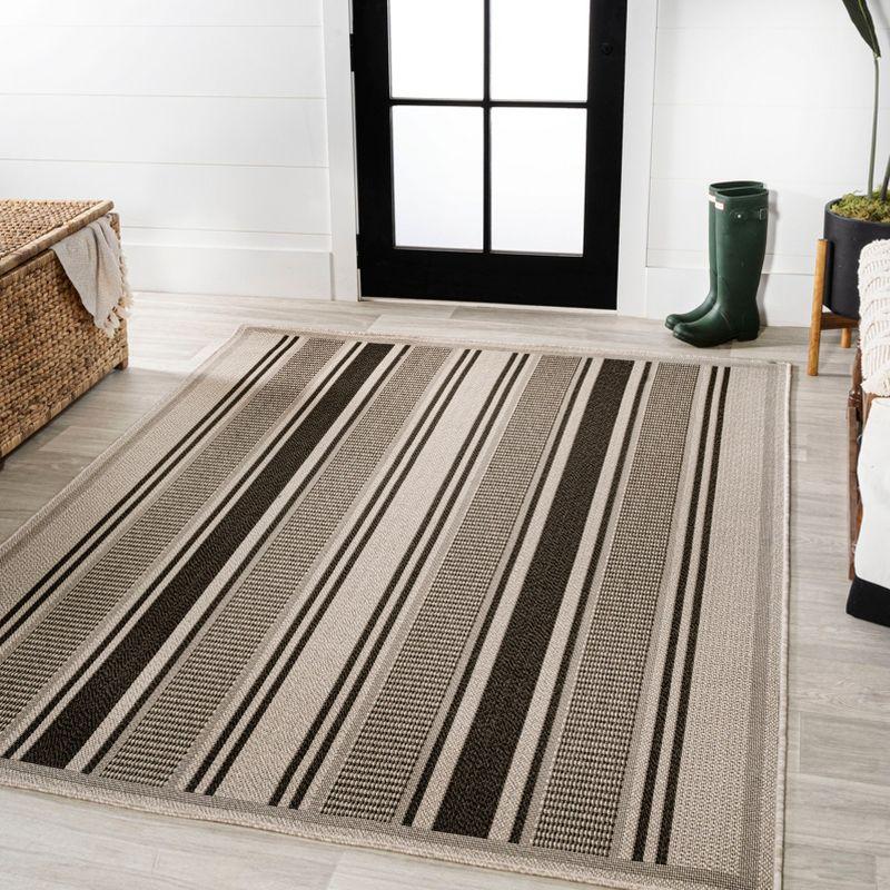 Haynes Modern Double Stripe Indoor/Outdoor Area Rug - JONATHAN Y