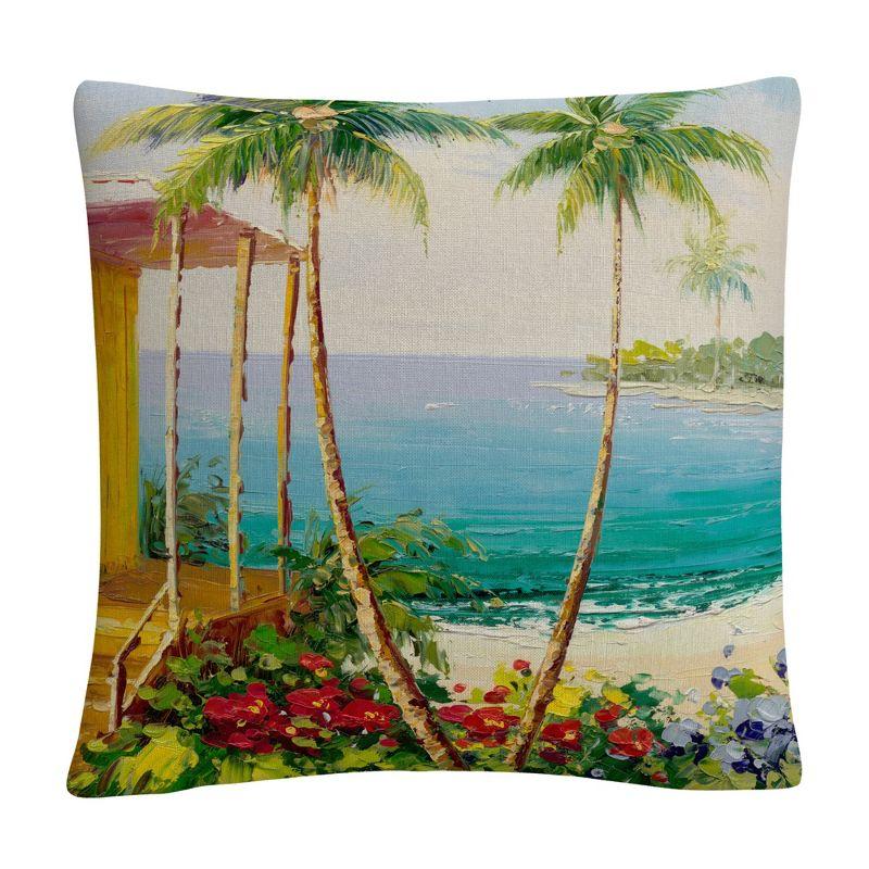 Rio Key West Villa 16" Square Polyester Throw Pillow