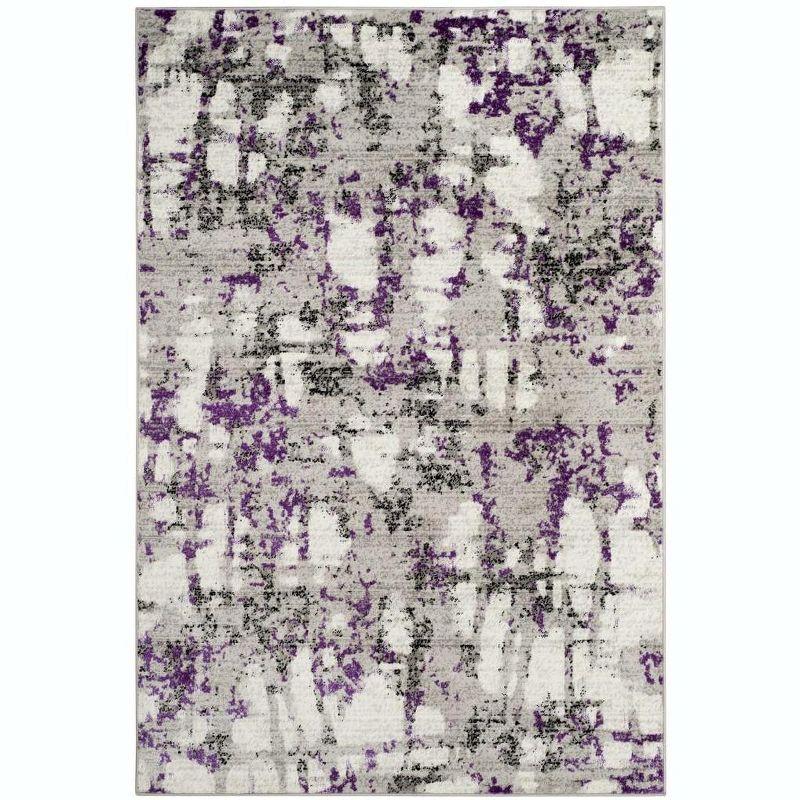 Skyler SKY193 Power Loomed Indoor Area Rug - Grey/Purple - 4'x6' - Safavieh
