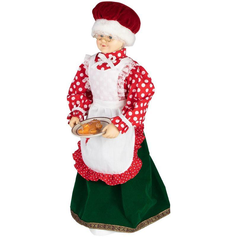 Mrs. Claus with Gingerbread Cookie Figure