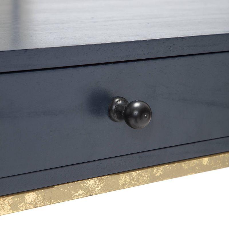 Jolie Modern Living Room Console Table Navy Blue/Gold - Adore Decor: Chic 2-Drawer Design, Glossy Finish, Metal Frame