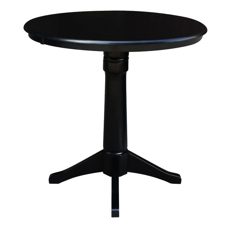 International Concepts 36" Round Top Pedestal Table-34.9" H, Black