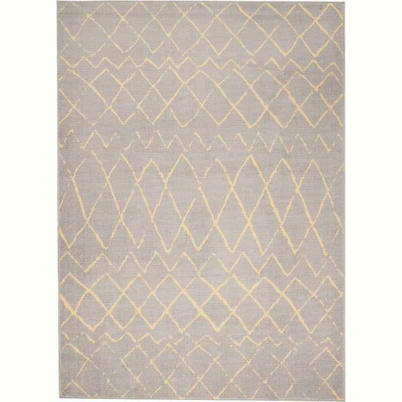 Nourison Grafix Grey Area Rug GRF04 5'3"X7'3"