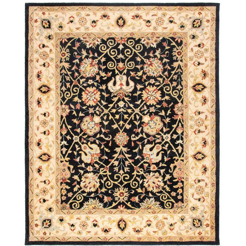 Antiquity AT21 Hand Tufted Indoor Area Rug - Black - 7'6"x9'6" - Safavieh