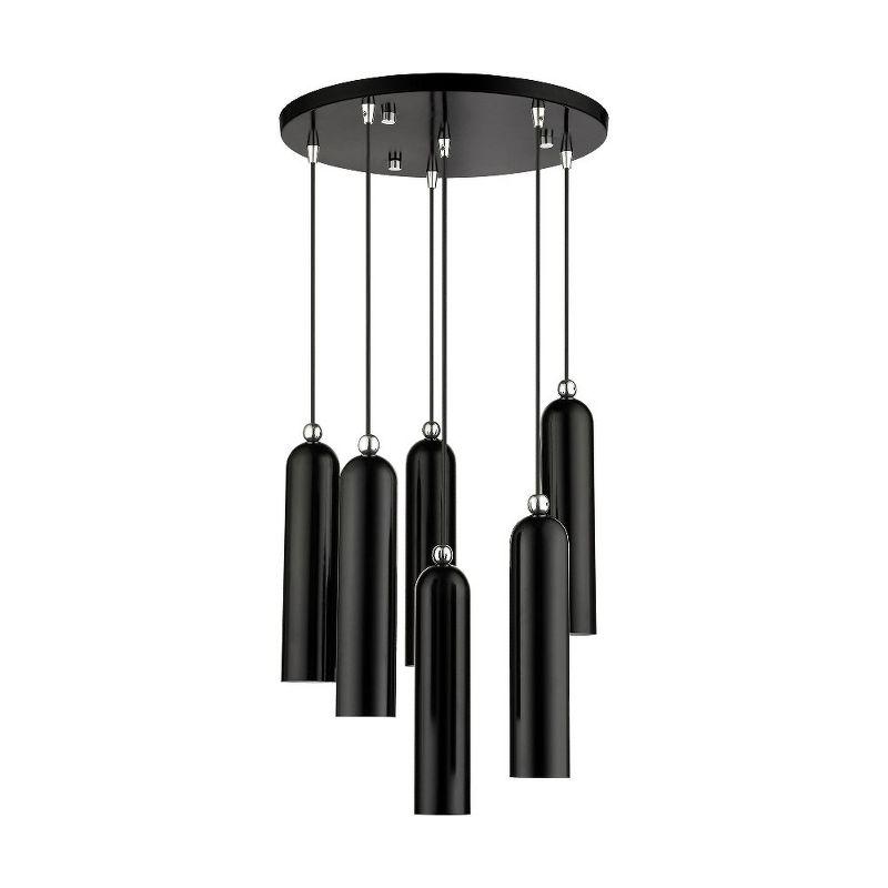 Livex Lighting Ardmore 6 - Light Pendant in  Shiny Black