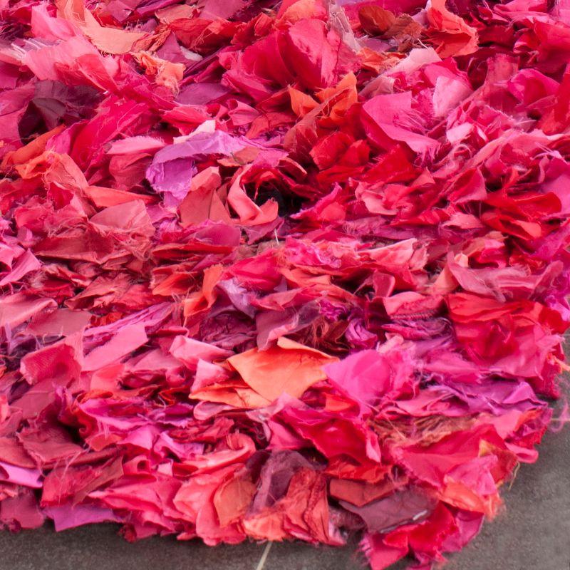 Rio Shag SG951 Hand Woven Indoor Accent Rug - Fuchsia/Multi - 3'x5' - Safavieh