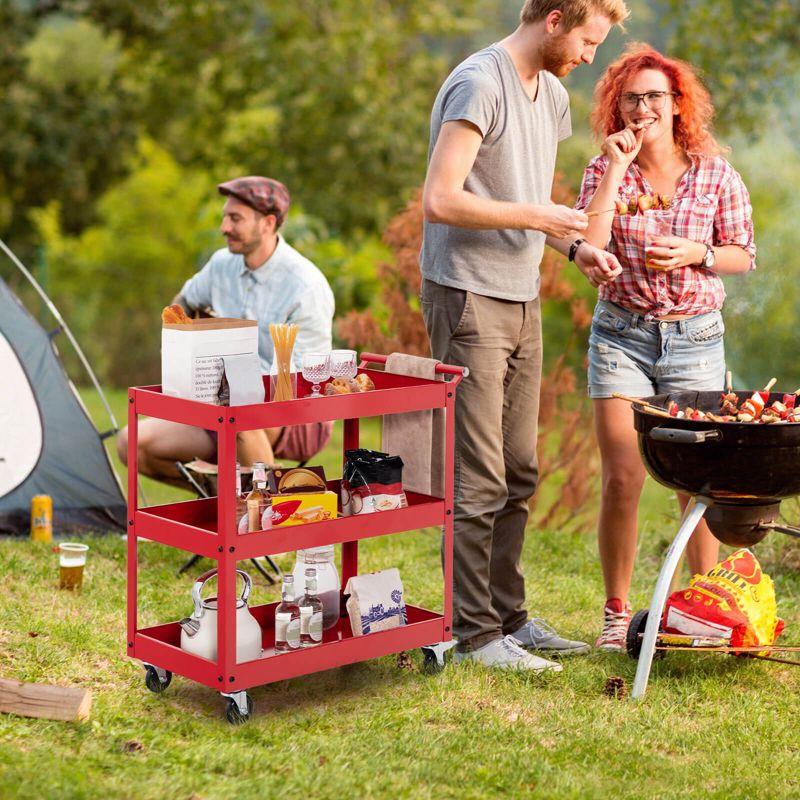 Costway 31'' H x 30'' W Utility Cart with Wheels