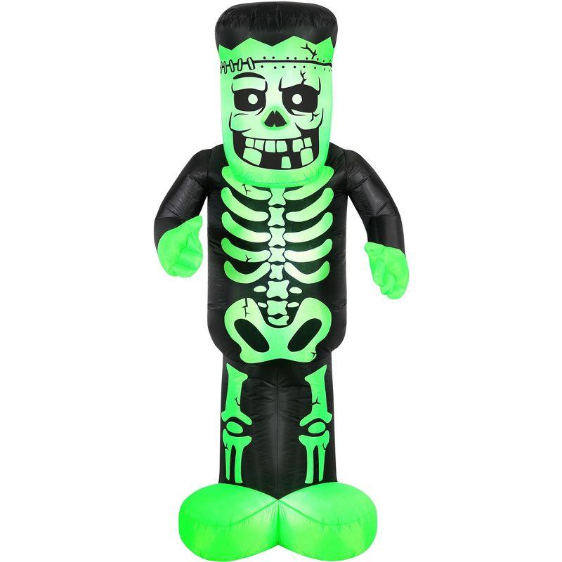 Occasions 7' INFLATABLE SKELETON MONSTER, 3 ft Tall, Multicolored